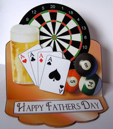 Beer & Darts Fathers Day Easel Card Kit by Margaret McCartney