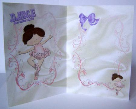 Little Ballerina in Pink, A5 Insert by Margaret McCartney