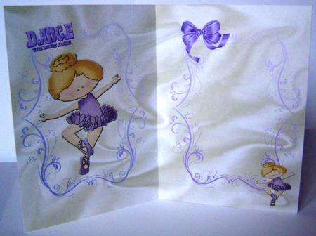 Little Ballerina in Purple, A5 Insert by Margaret McCartney
