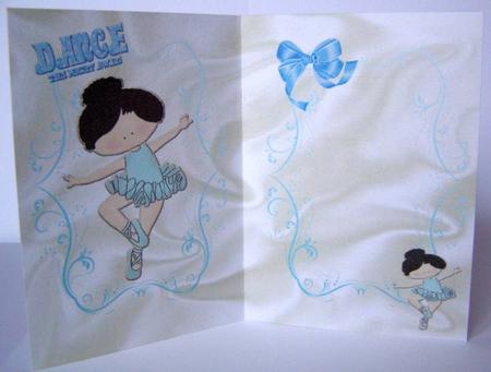 Little Ballerina in Turq, A5 Insert by Margaret McCartney