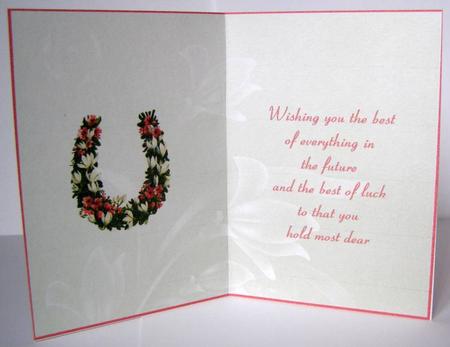 Floral Lucky Horseshoe Insert by Margaret McCartney