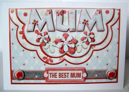 Double Scallop Envelope Card Front the Best Mum by Margaret McCartney