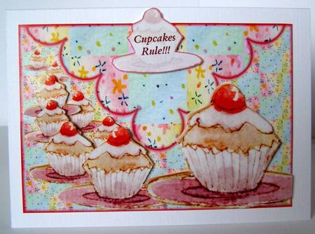 Cupcakes Galore Envelope Decoupage by Margaret McCartney