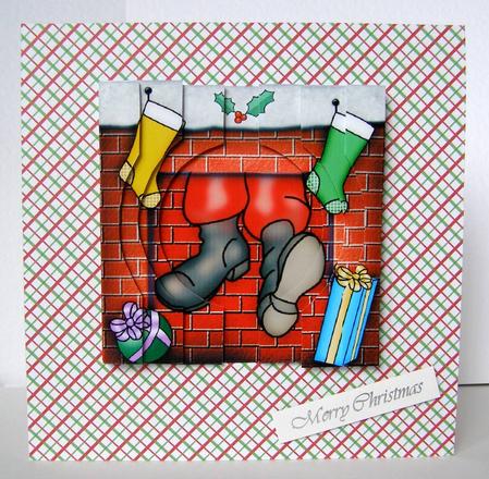 Santa Got Stuck! Quick Card with Circular Side Stacker Toppe by Margaret McCartney