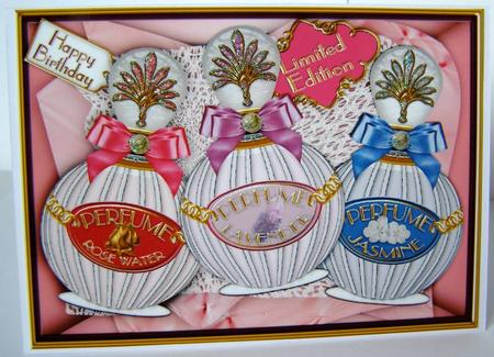 Perfume Trio Birthday A4 Picture Sheet by Margaret McCartney