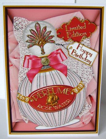 Rose Water Perfume Birthday A4 Picture Sheet by Margaret McCartney
