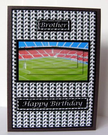 Football Stadium Card Front with Pyramid Sections by Margaret McCartney