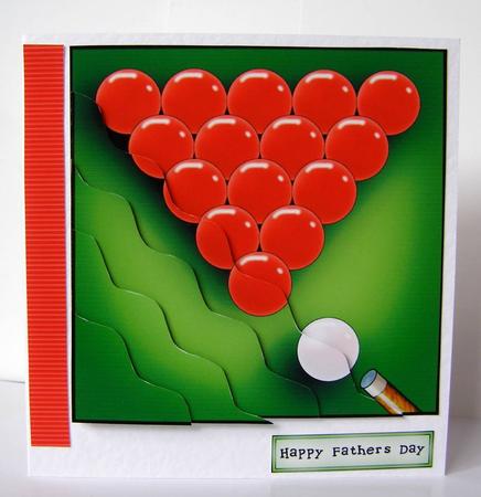 Snooker Quick Card Wavy Corner Side Stacker by Margaret McCartney