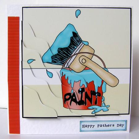 Men's DIY Quick Card Wavy Corner Side Stacker by Margaret McCartney