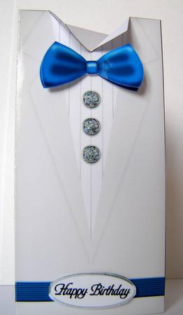 Dressed to Thrill!! Man's Quick Card with 3D Decoupage by Margaret McCartney