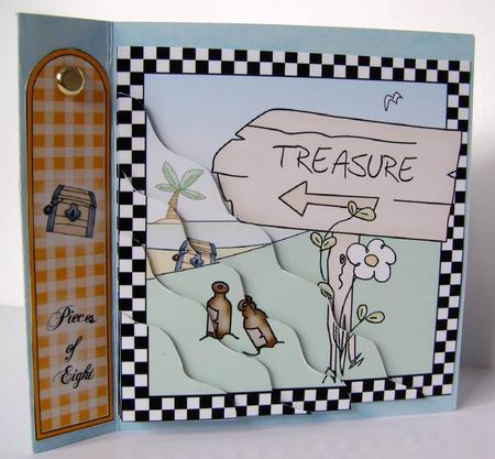 Treasure Island Quick Card Wavy Corner Side Stacker by Margaret McCartney