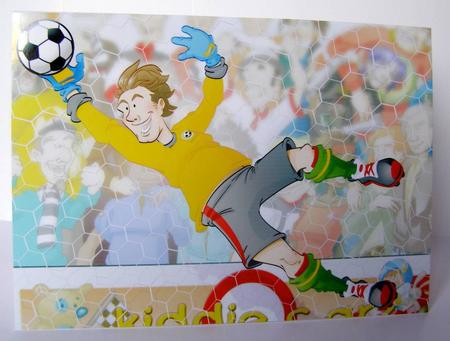 Football Dude Goalkeeper Yellow A4. by Margaret McCartney