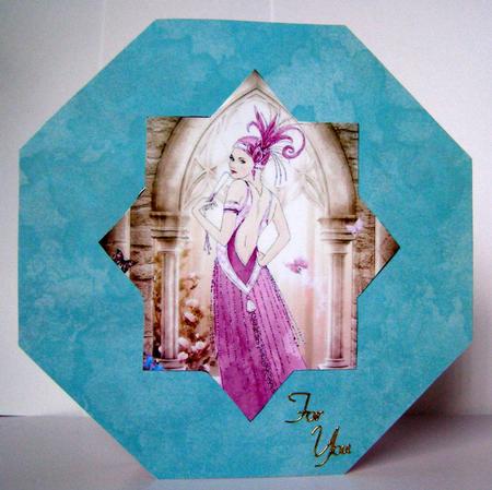 Rasberry Deco Lady 1 by Margaret McCartney