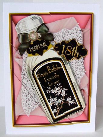 Black Blossom Perfume 18th Birthday 7x5in Triangle Stacker by Margaret McCartney