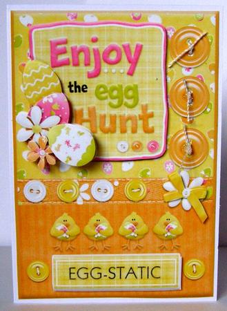 Enjoy the Egg Hunt Card Front + Decoupage by Margaret McCartney