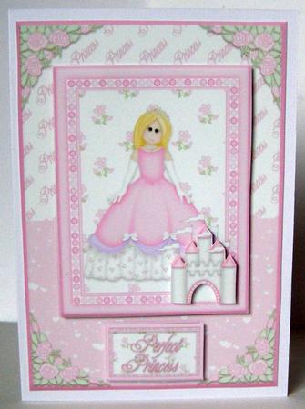 Pink Perfect Princess Quick Card Front by Margaret McCartney