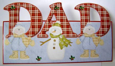 Christmas Dad Over the Edge Dl Size Card by Margaret McCartney