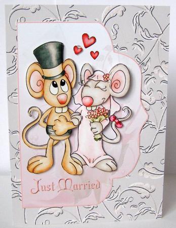 Just Married Fancy Edge with Decoupage by Margaret McCartney