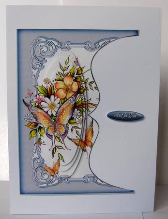 Blue Inverted Card Front by Margaret McCartney