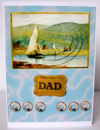 Vintage Sailboat Card for Dad by Margaret McCartney