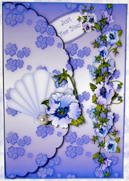 Pansy Envelope Card with Bookmark by Margaret McCartney