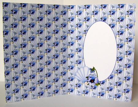 Pansy Envelope Card Insert by Margaret McCartney