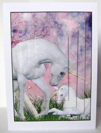 Magical Unicorn and Foal Pyramage Sheet by Margaret McCartney