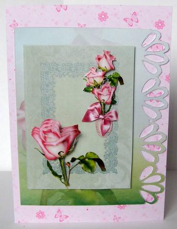 Rose Card Front by Margaret McCartney