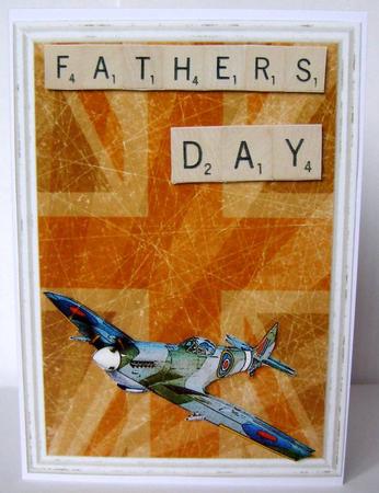 Spitfire on a Vintage Background by Margaret McCartney