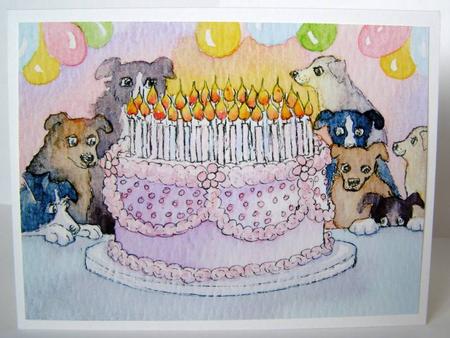 A4 Happy Birthday! Hope You Get Lots of Cake! by Margaret McCartney