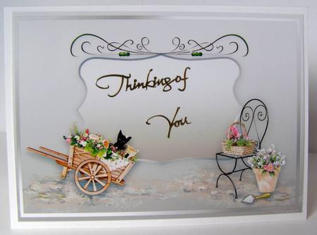 Wheelbarrow Summer Gardening A4 Landscape Tent Insert Plate by Margaret McCartney