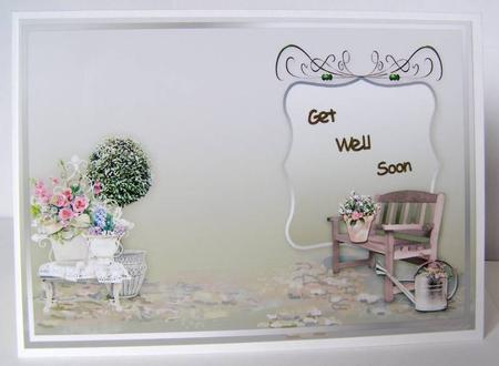 Bench Summer Gardening A5 Portrait Insert by Margaret McCartney