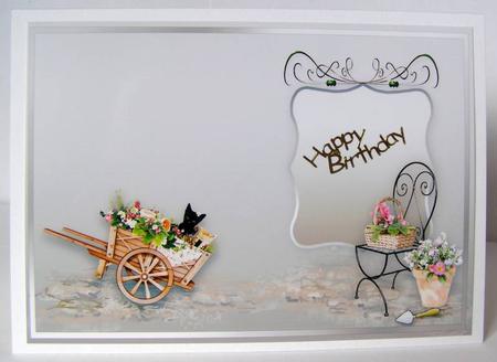 Wheelbarrow Summer Gardening A5 Portrait Insert by Margaret McCartney
