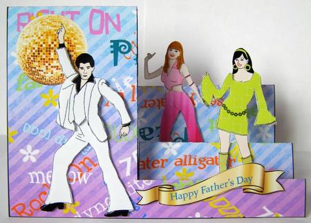 Remembering the Disco 70s - 3D Side Stepper Card Kit by Margaret McCartney