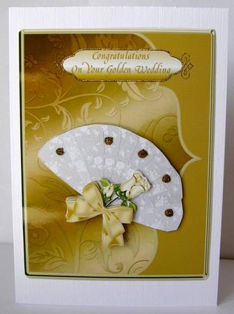 Lace Fan Golden Wedding by Margaret McCartney