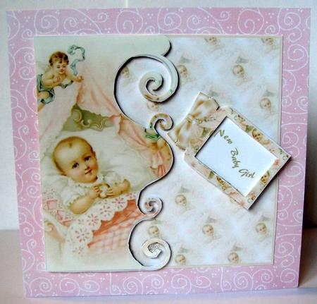 New Baby Girl Quick Card by Margaret McCartney