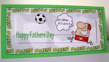 Humourous Football Fathers Day by Margaret McCartney