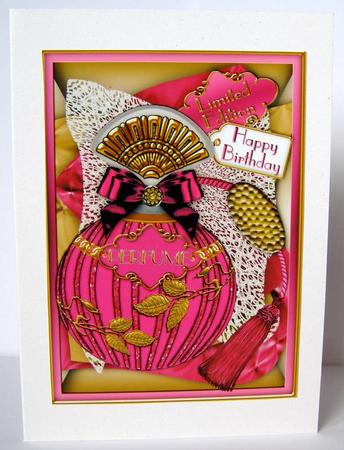 Pink Sapphire Birthday Perfume A4 Picture Sheet by Margaret McCartney