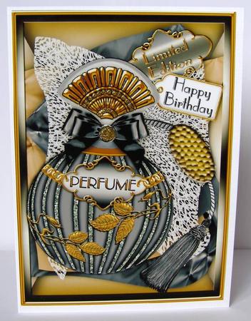 Silver Birthday Perfume A4 Picture Sheet by Margaret McCartney