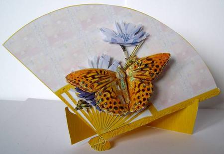 Butterfly Fan & Stand by Margaret McCartney