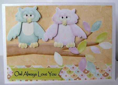 Owl Always Love You Decoupage Card by Margaret McCartney