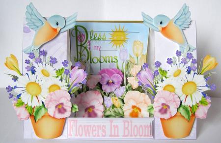 Birthday Flowers in Bloom Decoupage Stepper Card Kit by Margaret McCartney