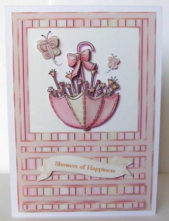 Showers of Happiness Card Front by Margaret McCartney