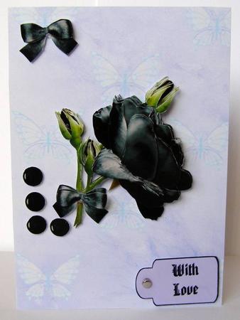 Black Rose 3D Decoupage Sheet by Margaret McCartney