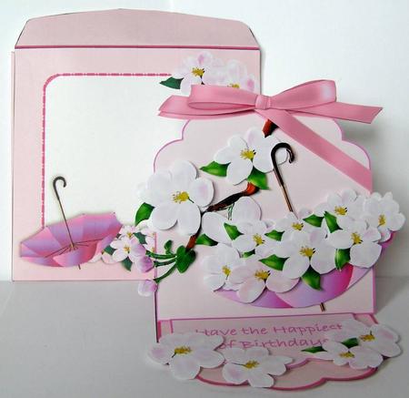 Easel Card Kit - Apple Blossom Time by Margaret McCartney