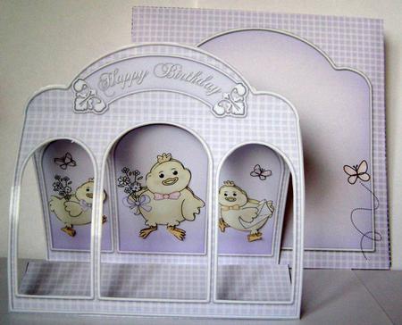 3D Little Chick Window Card Kit with Decoupage N Envelope by Margaret McCartney