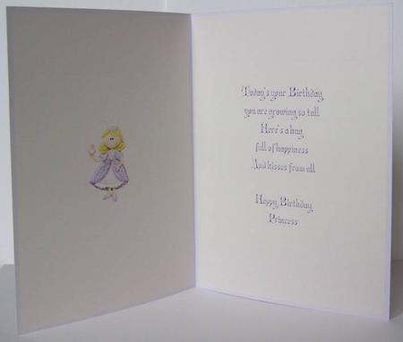 Fairytale Princess Insert with Verse by Margaret McCartney