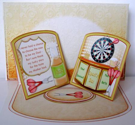 Darts in the Bar Easel Kit Male or Fathers Day by Margaret McCartney