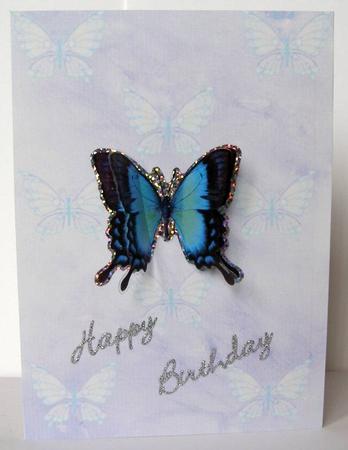 Butterflies Background Paper - Blue by Margaret McCartney