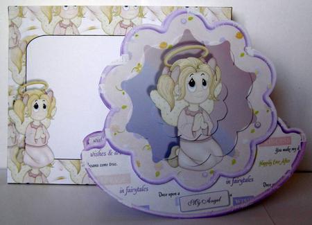 An Angels Wish Scalloped Rocker Card Kit by Margaret McCartney